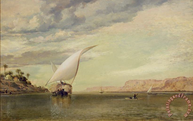 On the Nile painting - Edward William Cooke On the Nile Art Print