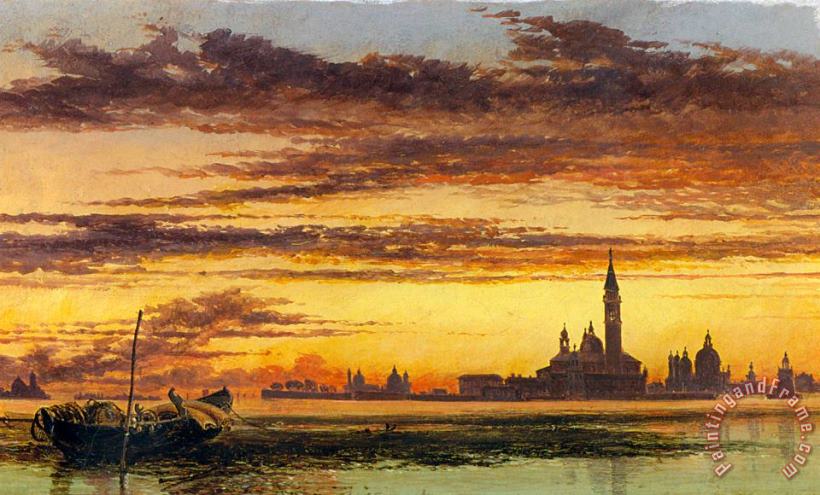 San Giorgio Maggiore, Venice painting - Edward William Cooke San Giorgio Maggiore, Venice Art Print