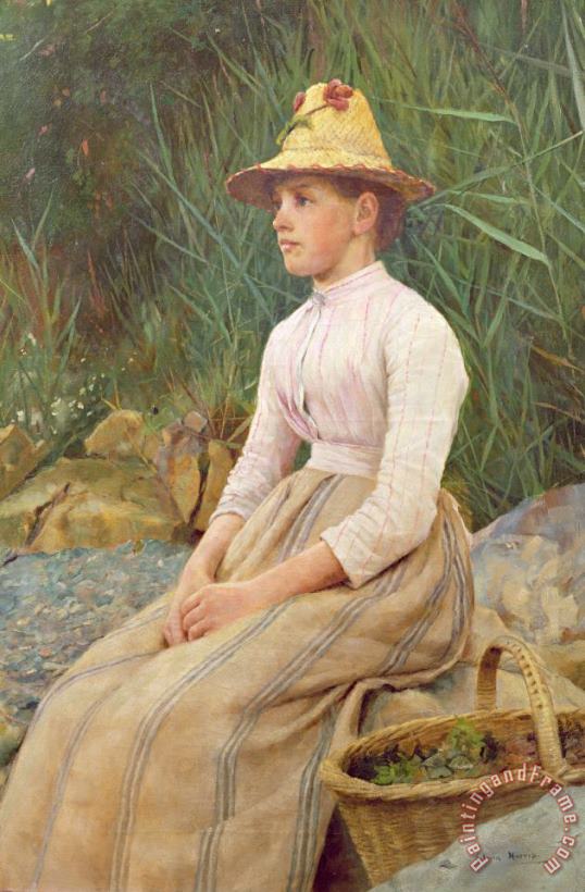 Edwin Harris Seated Lady Art Painting