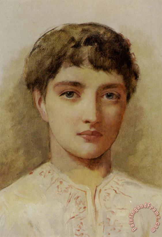 Head Studies of Young Girls painting - Edwin Longsden Long Head Studies of Young Girls Art Print