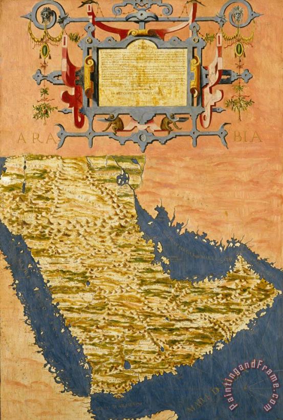 Egnazio Danti Arabian Penisula Art Print
