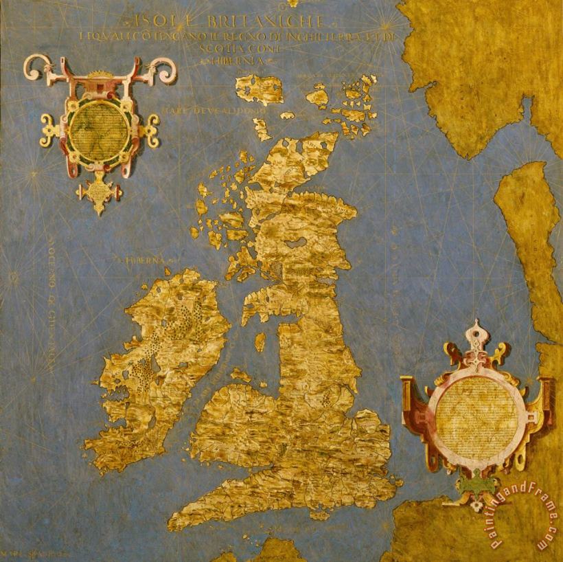 Great Bretain And Ireland painting - Egnazio Danti Great Bretain And Ireland Art Print