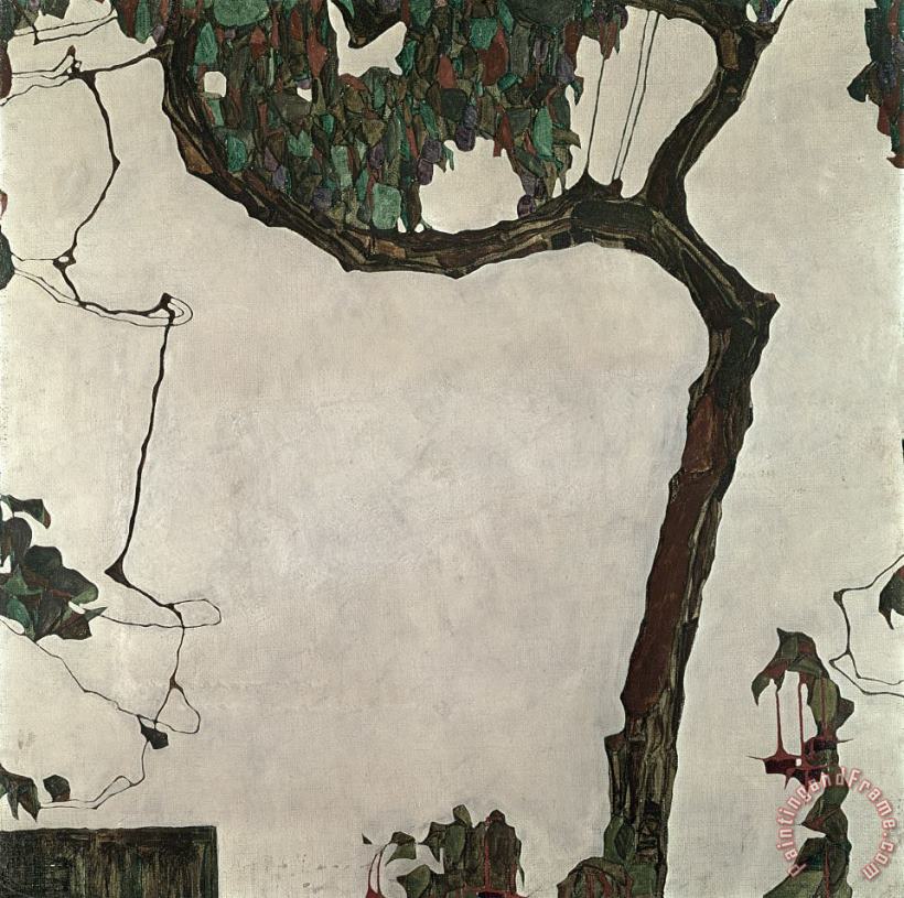 Egon Schiele Autumn Tree Art Painting