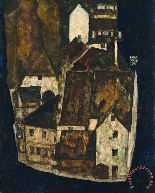 Egon Schiele Dead City III (city on The Blue River Iii) Art Print