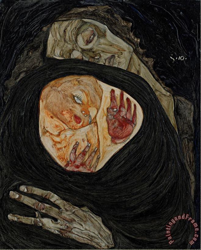 Dead Mother I painting - Egon Schiele Dead Mother I Art Print
