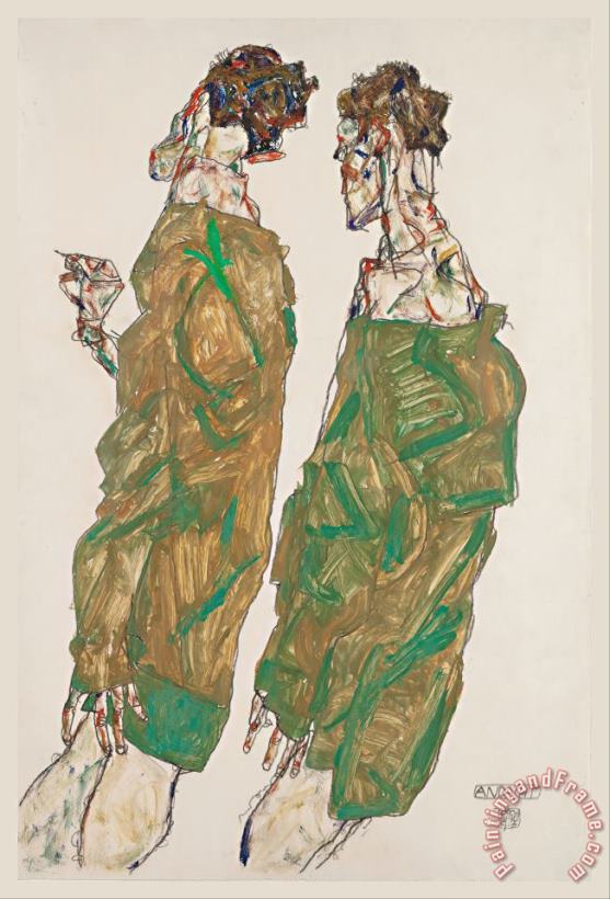 Egon Schiele Devotion Art Painting