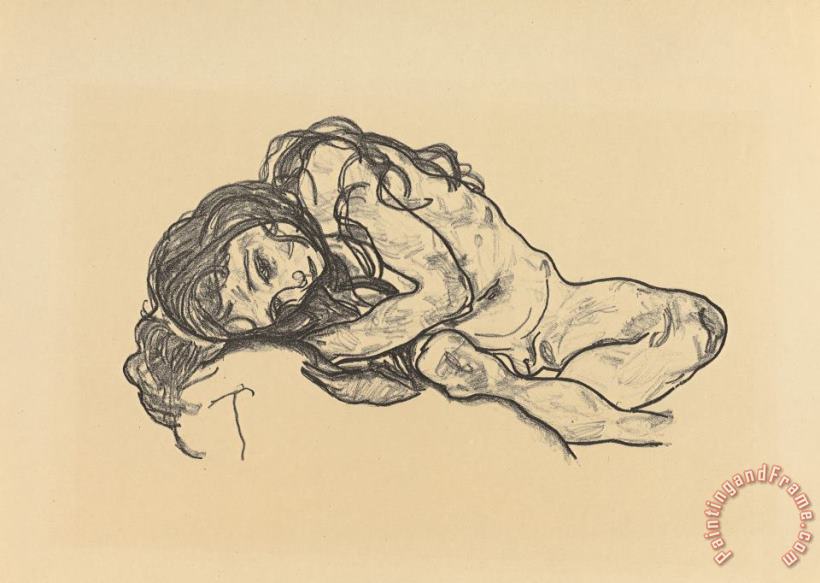 Egon Schiele Madchen / Girl Art Painting