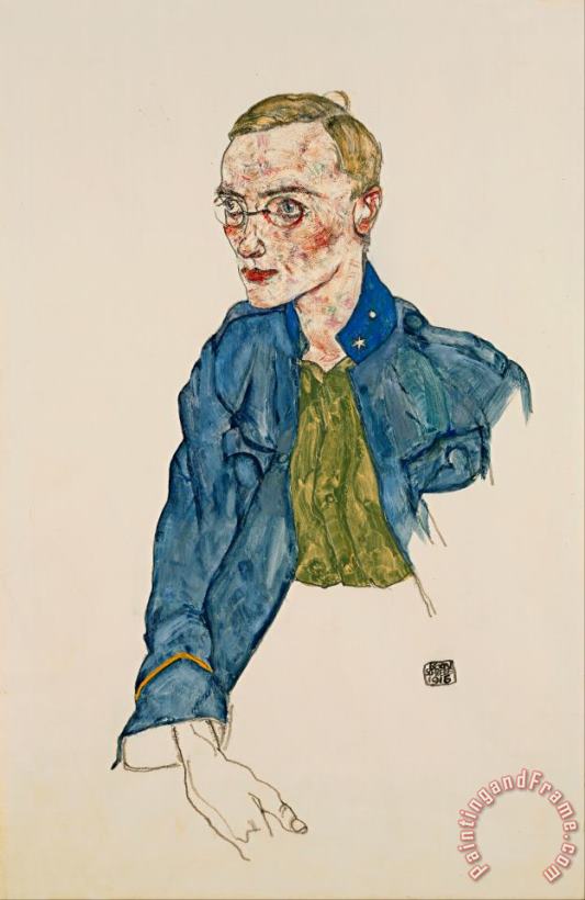 Egon Schiele One Year Volunteer Lance Corporal Art Painting