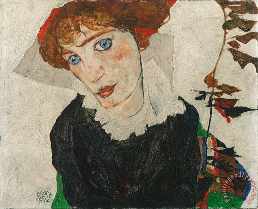 Egon Schiele Portrait of Wally Neuzil Art Painting