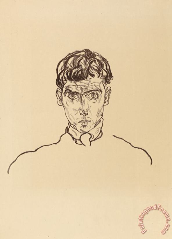 Egon Schiele Portrat Paris Von Gutersloh / Portrait of Paris Von Gutersloh Art Print
