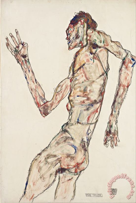 Egon Schiele The Dancer Art Painting