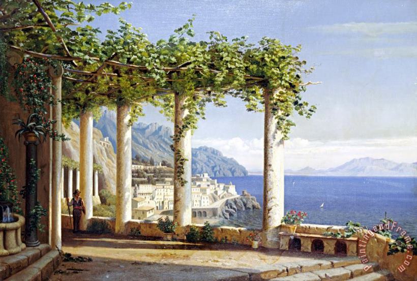 Amalfi Del Convento Dei Capuccini painting - Eiler Rasmussen Eilersen Amalfi Del Convento Dei Capuccini Art Print