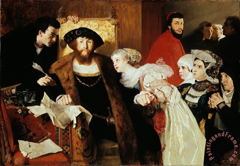 Eilif Peterssen Christian II Signing The Death Warrant of Torben Oxe Art Painting