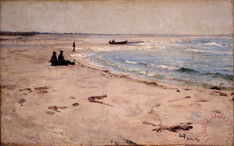 From The Beach at Sele painting - Eilif Peterssen From The Beach at Sele Art Print