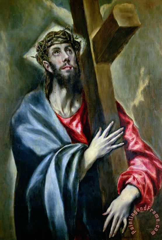 El Greco Christ Clasping the Cross Art Painting