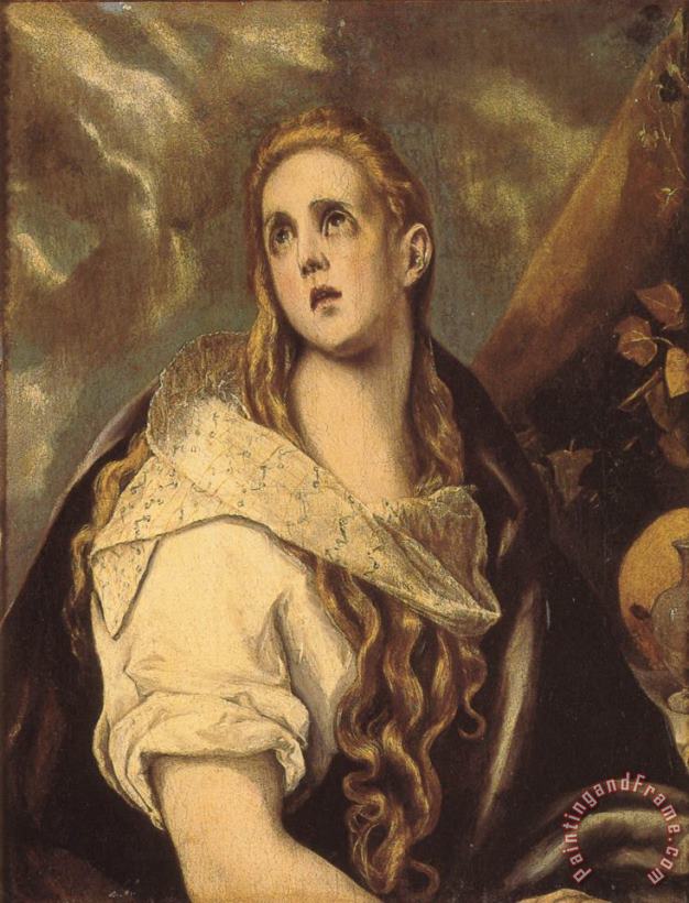 The Penitent Magdalene painting - El Greco The Penitent Magdalene Art Print