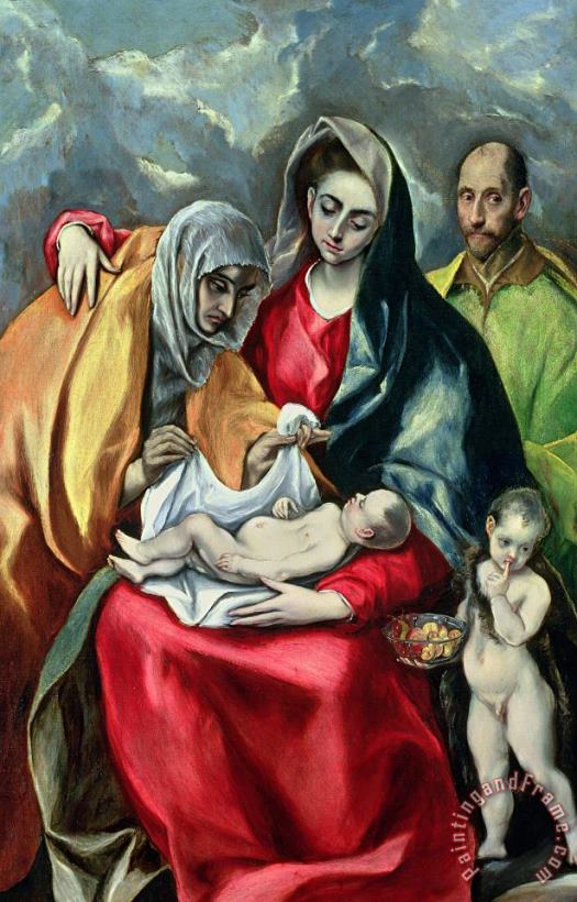 The Holy Family With St Elizabeth painting - El Greco Domenico Theotocopuli The Holy Family With St Elizabeth Art Print