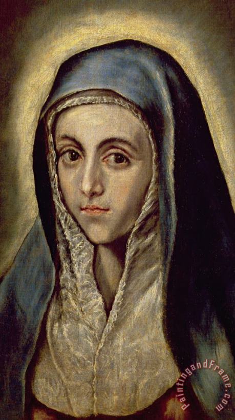 The Virgin Mary painting - El Greco Domenico Theotocopuli The Virgin Mary Art Print