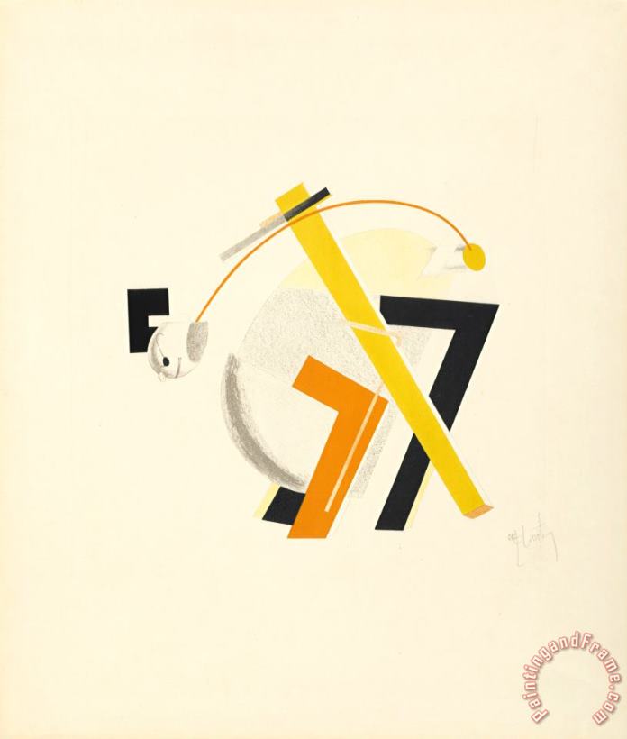Old Man, His Head Two Paces Behind painting - El Lissitzky Old Man, His Head Two Paces Behind Art Print