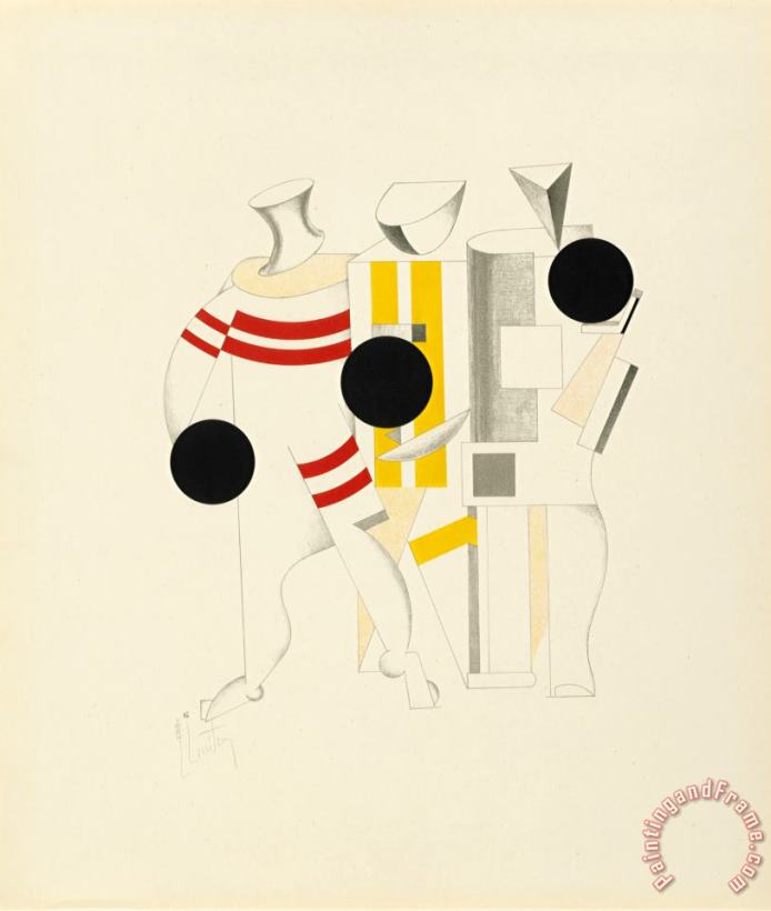 El Lissitzky Sportsmen Art Painting
