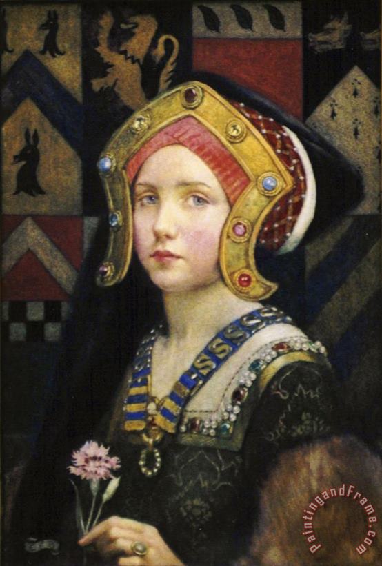 Head of a Tudor Girl painting - Eleanor Fortescue Brickdale Head of a Tudor Girl Art Print