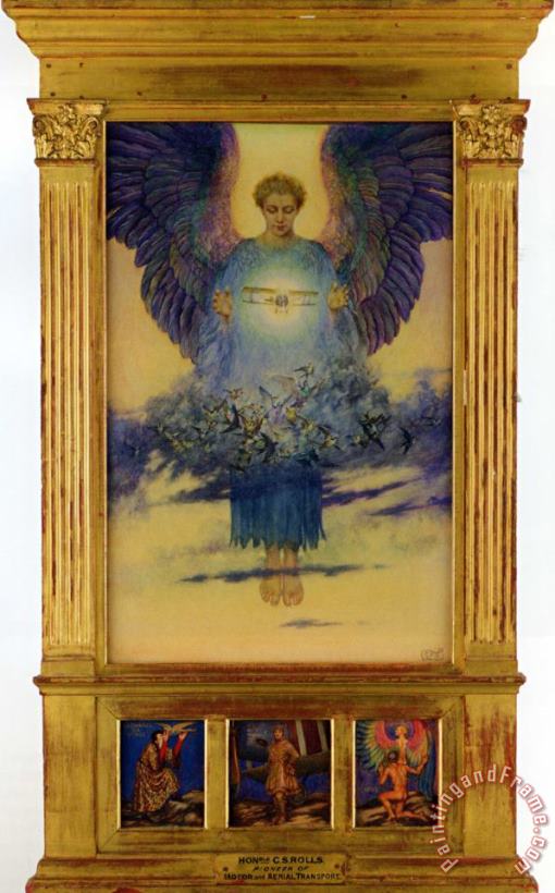 In Honor of C.s Rolls, Pioneer of Motor And Aerial Transport painting - Eleanor Fortescue Brickdale In Honor of C.s Rolls, Pioneer of Motor And Aerial Transport Art Print