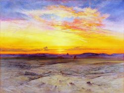 Elijah Walton The Tombs of Sultans near Cairo at Sunset