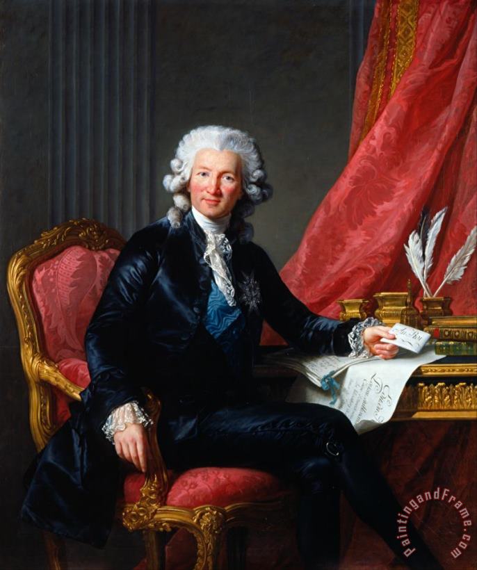 Charles Alexandre De Calonne (1734 1802) painting - Elisabeth Louise Vigee Lebrun Charles Alexandre De Calonne (1734 1802) Art Print