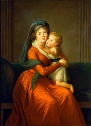 Elisabeth Louise Vigee Lebrun Portrait of Princess Alexandra Golitsyna And Her Son Piotr