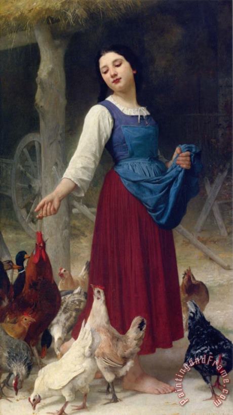 The Farmer's Daughter painting - Elizabeth Jane Gardner Bouguereau The Farmer's Daughter Art Print