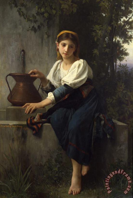 Elizabeth Jane Gardner Bouguereau Young Girl at The Well Art Painting