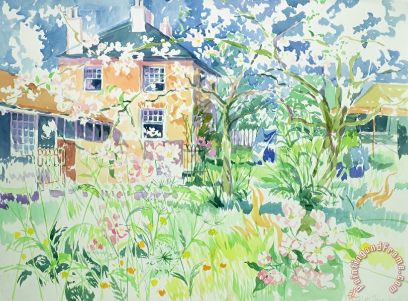 Apple Blossom Farm painting - Elizabeth Jane Lloyd Apple Blossom Farm Art Print