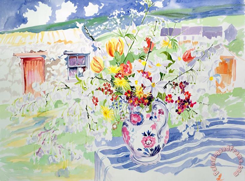 Elizabeth Jane Lloyd Spring Flowers On The Island Art Print