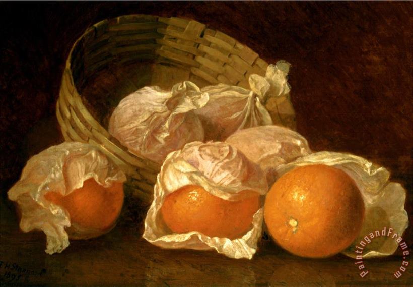 A Basket of Oranges 1895 painting - Eloise Harriet Stannard A Basket of Oranges 1895 Art Print