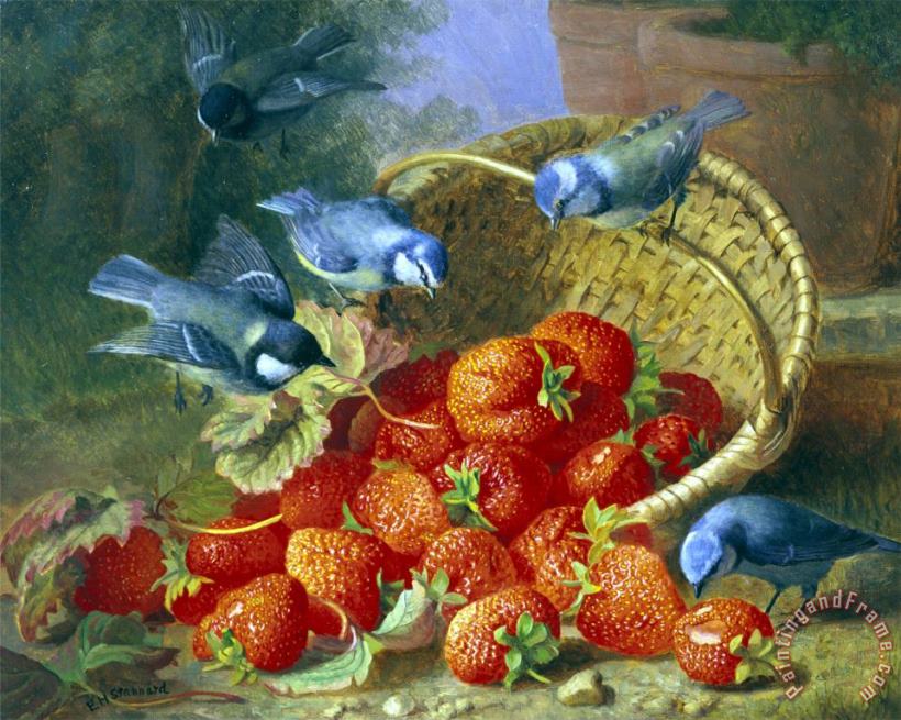 Feast of Strawberries painting - Eloise Harriet Stannard Feast of Strawberries Art Print