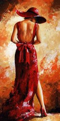 Emerico Toth Lady in red 39
