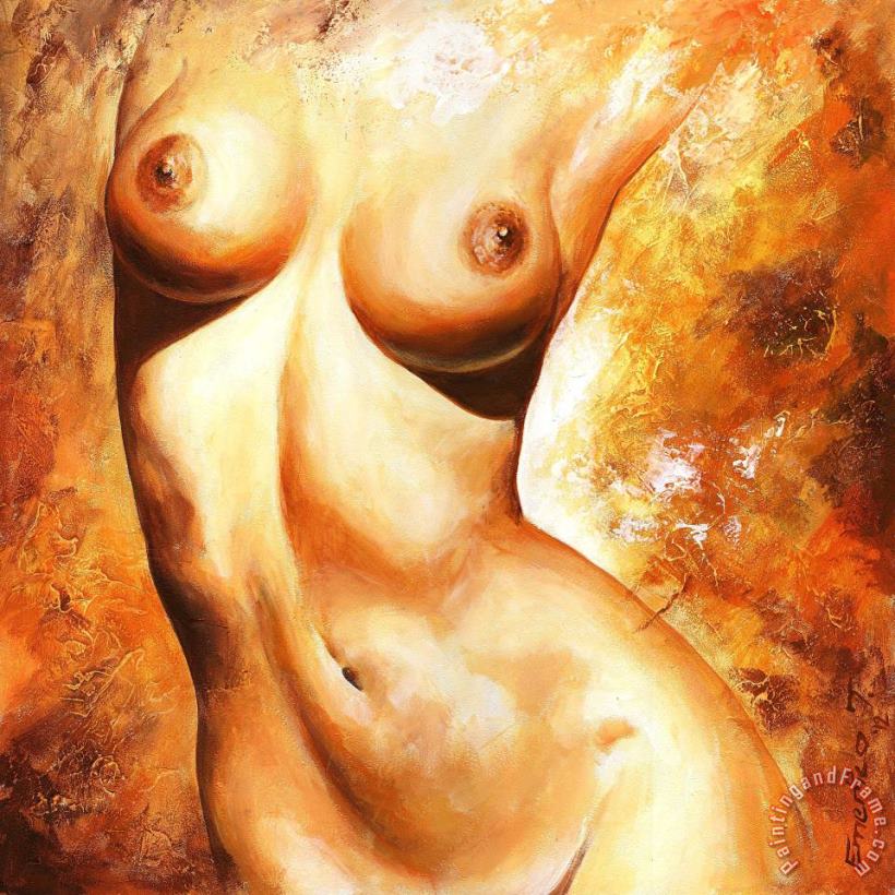 Nude details painting - Emerico Toth Nude details Art Print