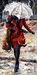 Emerico Toth Rainy day - Woman of New York 10