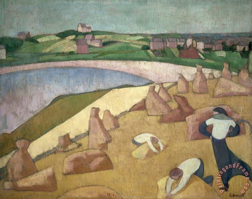 Emile Bernard Harvest by The Sea Art Painting
