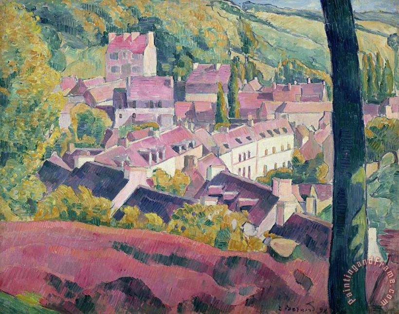 Emile Bernard Pont Aven Seen from the Bois d'Amour Art Painting