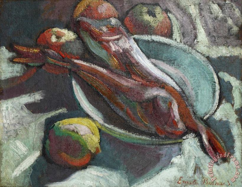 Emile Bernard Still Life with Fish Art Painting