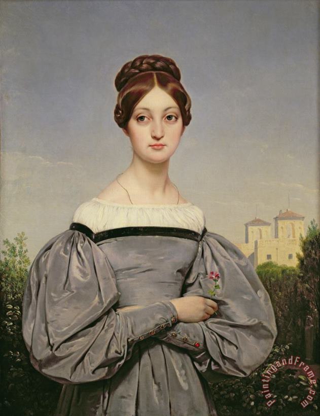 Emile Jean Horace Vernet Portrait of Louise Vernet Art Print