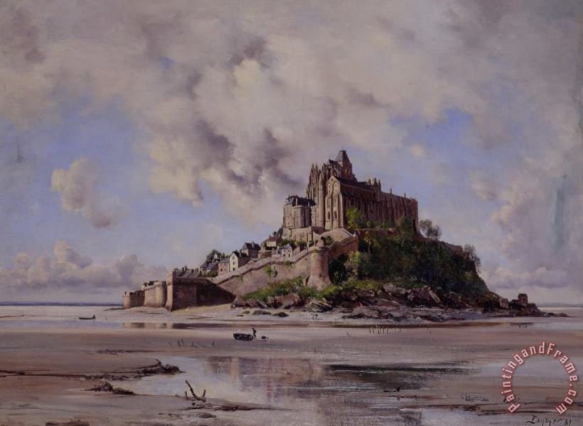Mont Saint Michel painting - Emmanuel Lansyer Mont Saint Michel Art Print