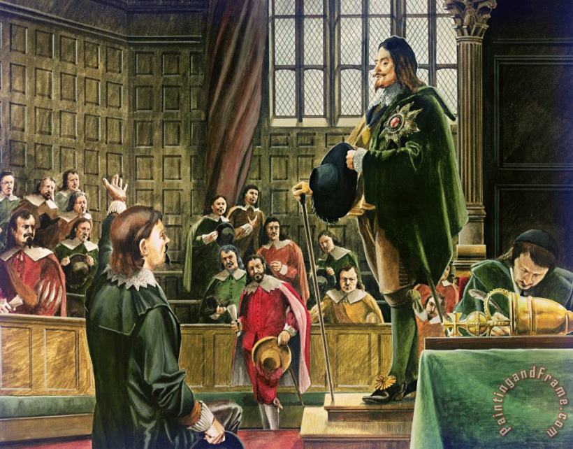 Charles I in the House of Commons painting - English School Charles I in the House of Commons Art Print