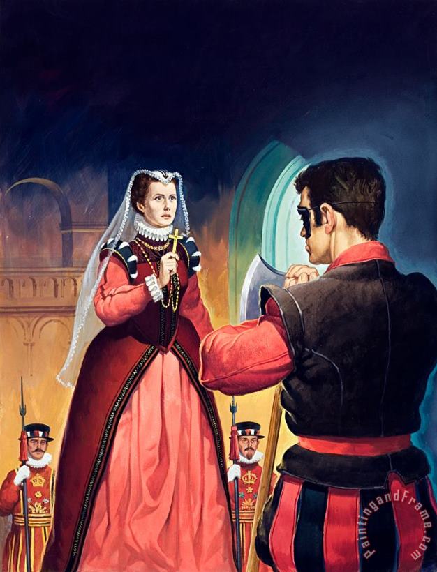 Execution of Mary Queen of Scots painting - English School Execution of Mary Queen of Scots Art Print