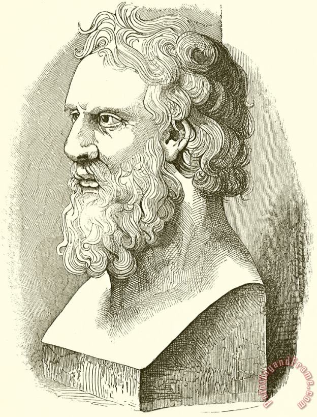 English School Greek Bust Of Plato Art Print
