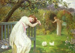 English School Sunday Afternoon - Ladies in a Garden