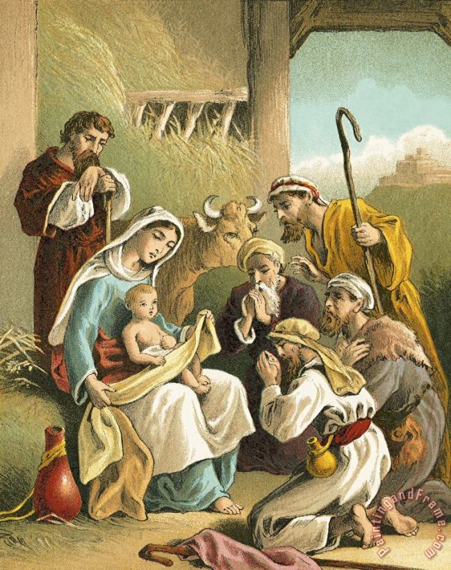 English School The Adoration Of The Shepherds Art Painting