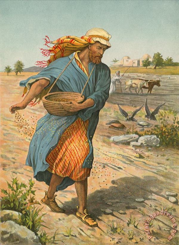 English School The Sower Sowing The Seed Art Print