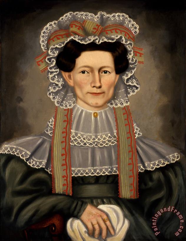 Lady of Squire Williams House painting - Erastus Salisbury Field Lady of Squire Williams House Art Print